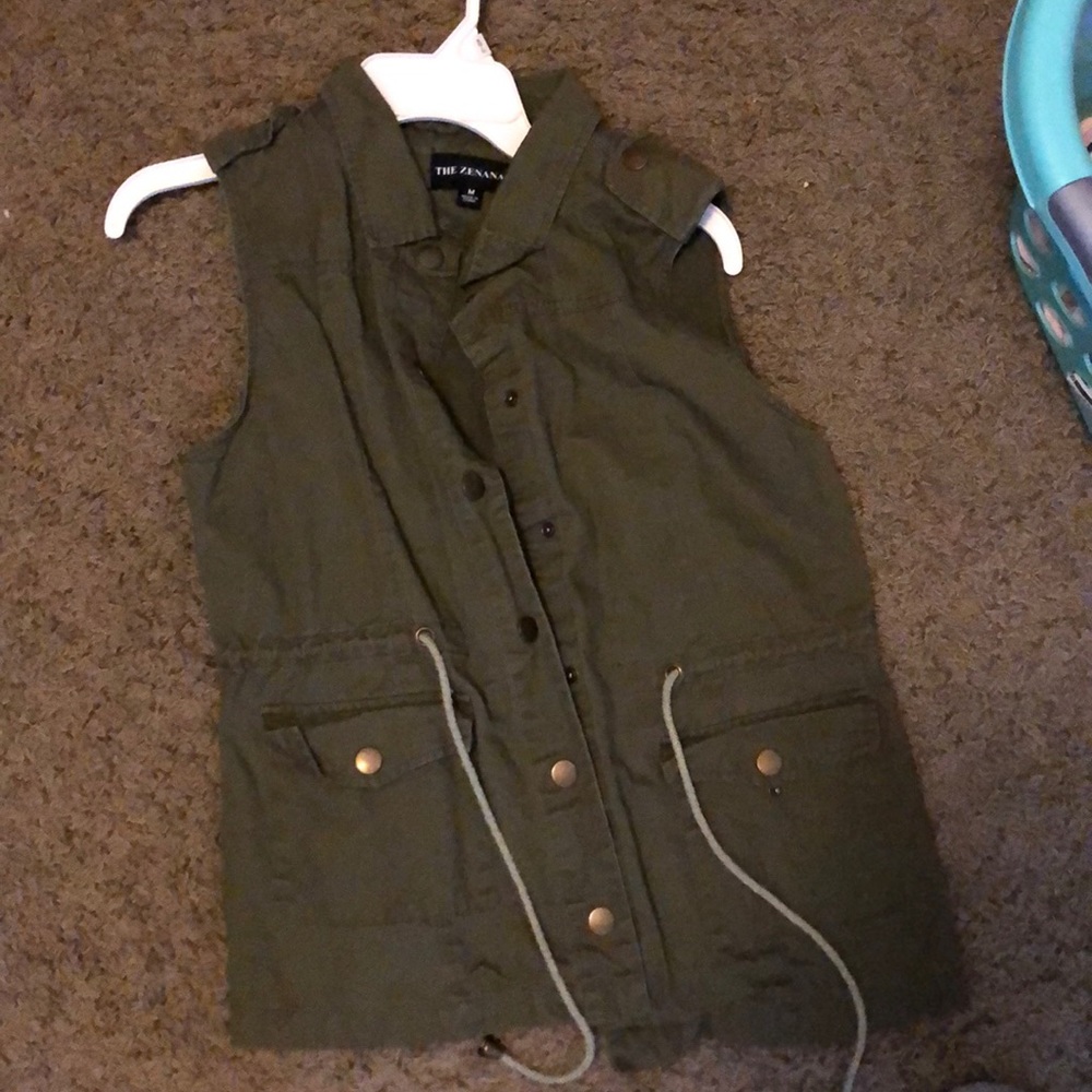 Army green utility vest